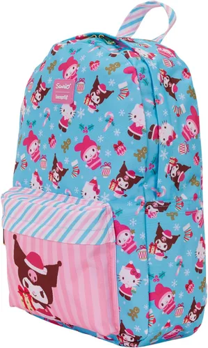 Vista 2 de Loungefly Sanrio: Kuromi and Friends Holiday Mochila de tamaño completo, exclusiva de Amazon