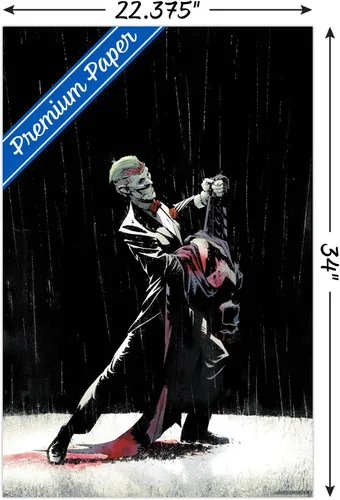 Vista 3 de DC Comics Joker - Póster de pared Dancing In The Dark de 34 pulgadas de largo x 22.4 pulgadas de ancho, versión premium sin marco