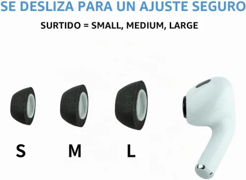 Vista 7 de Comply TrueGrip MAX Premium - Puntas de repuesto de espuma viscoelástica True Grip Negro