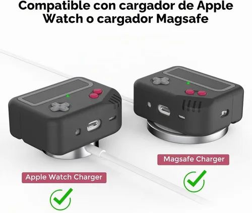 Vista 3 de TRONWIN Funda de silicona para Airpods Pro 2 con diseño de máquina de juego, funda protectora para Airpods Pro 2022