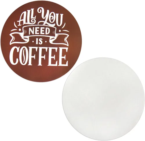 Vista 4 de Novel Merk Calcomanías de vinilo de arte de palabras de café, calcomanías individuales redondas de 3 pulgadas para laptop, botella de agua