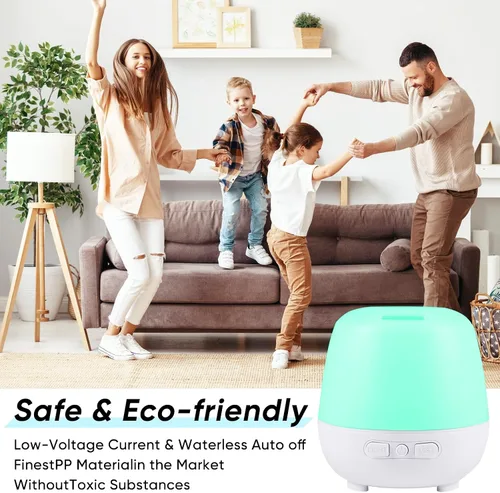 Vista 3 de HAPPTWS Difusor de aceite esencial de 7.4 fl oz, difusores mejorados para aceites esenciales, difusor de aromaterapia, humidificador de niebla fría
