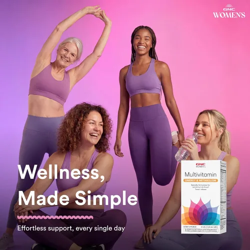 Vista 5 de GNC - Multivitamínico energético y metabolismo para mujer, quema de calorías, 90 cápsulas