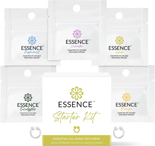 Vista 13 de HONÉ - Anillo difusor nasal de esencia relajante – Anillos nasales de silicona con aceite esencial de aromaterapia para el estrés y el apoyo