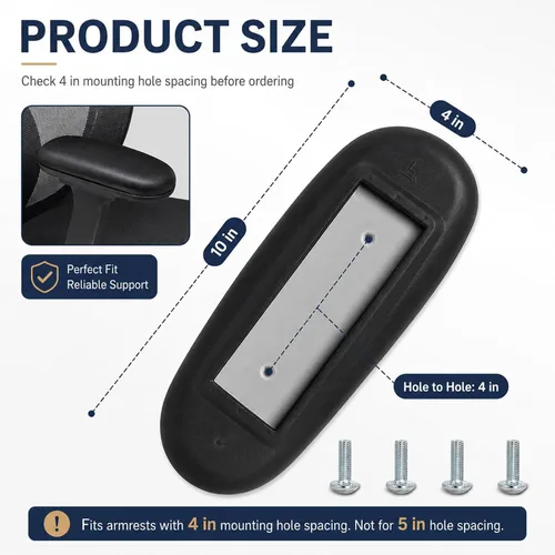 Vista 2 de Podoy Almohadillas de repuesto para reposabrazos de silla de oficina, se adapta a brazos universales de silla de escritorio con patrones
