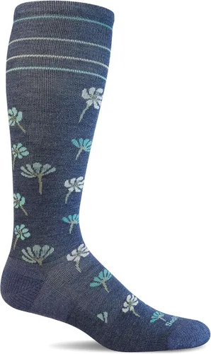 Vista 6 de Sockwell Calcetines de compresión graduados moderados para mujer Field Flower Negro