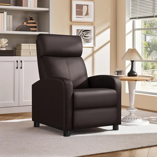 Vista 2 de Yaheetech Silla reclinable con 3 ángulos ajustables, color marrón (paquete de 2)