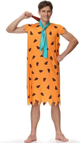 Vista 4 de Arvilhill Disfraz clásico de Halloween para adultos, disfraz naranja