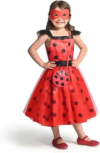 Vista 5 de Spooktacular Creations Disfraz de mariquita para niños, vestido tutú de mariquita para niñas, disfraz de Halloween y juego de rol