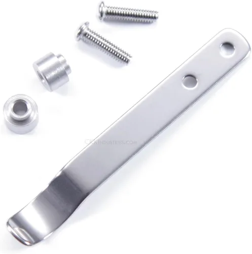 Vista 5 de EZSMITH (Modelo 1 Pinza de bolsillo universal - (Acabado táctico negro) - Pinza de bolsillo de repuesto para cuchillos plegables, teléfonos Modelo 1