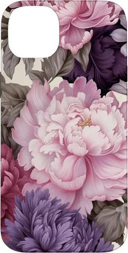 Vista 15 de Elegant Blush Pink And Purple Vintage Floral Rose And Peony Case for iPhone 16
