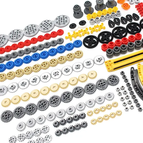Vista 5 de SEEMY - Juego de engranajes para piezas de la serie técnica compatibles con piezas de Lego Technic, elevador, pasadores, ejes, conectores