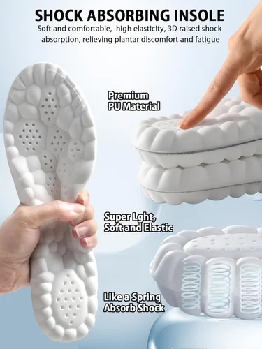 Vista 15 de Plantillas 4D Cloud para mujeres y niños, plantillas de soporte de arco, plantillas de espuma viscoelástica, plantillas de zapatos deportivos