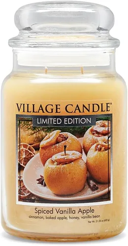 Vista 4 de Village Candle Beachside - Vela perfumada en tarro de cristal grande de boticario, 21.25 onzas, azul claro
