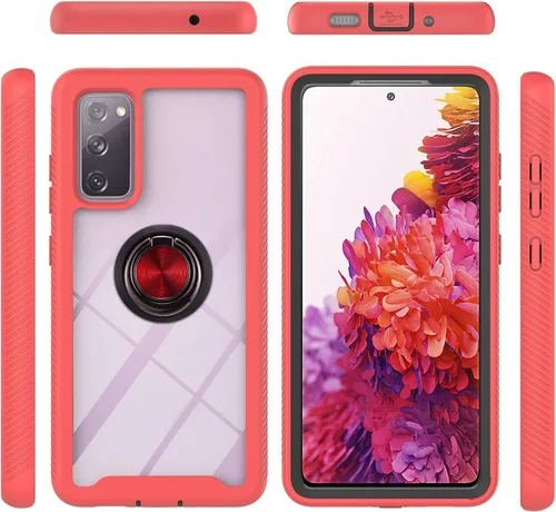 Vista 15 de Funda compatible con Xiaomi Poco X3 NFC, compatible con Xiaomi Poco X3 Pro/Poco X3 Ring Stand 3 en 1, color negro