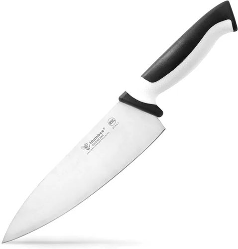 Vista 32 de Cuchillo de chef de 6 pulgadas, hoja de acero inoxidable de alto carbono certificada NSF – Mango ergonómico codificado por colores, cuchillo de Negro