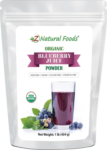 Vista 10 de Z Natural Foods Polvo de Jugo Orgánico de Grosella Negra, Suplemento de Bayas Superalimento, Mezcla en Licuados, Batidos, Té, Recetas de Cocina