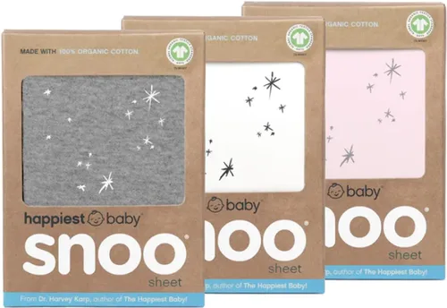 Vista 2 de Happiest Baby SNOO - Sábana bajera ajustable de algodón orgánico para bebé