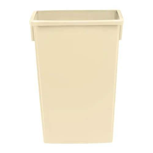 Vista 13 de Cubo de basura rectangular de plástico negro de 16 galones, perfecto para cocina, oficina