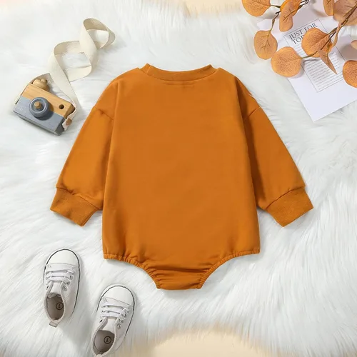Vista 2 de BOIBOKOKO Traje de fútbol para recién nacido, niña, niño, sudadera para el día de juego, mameluco de manga larga, ropa de otoño e invierno