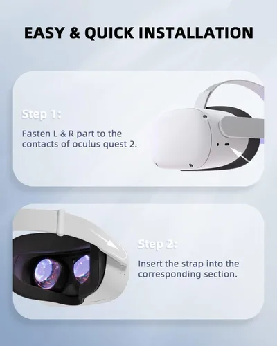 Vista 7 de Correa para la cabeza compatible con MetaOculus Quest 2, IFoo ligera y ajustable Quest 2, correa de repuesto para correa Elite, soporte mejorado