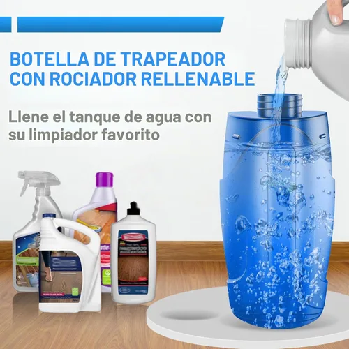 Vista 7 de Mopa de microfibra para pisos de madera dura - Mopa en aerosol húmeda y seca con 4 almohadillas lavables para azulejos, madera, laminado, vinilo