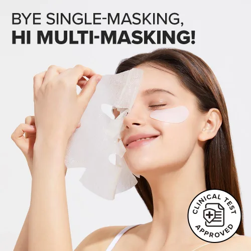 Vista 2 de I DEW CARE Paquete variado de mascarillas de hoja de colágeno con parches para los ojos, mascarillas faciales coreanas de 5 días, mascarilla facial