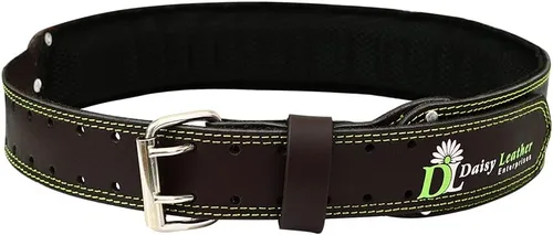 Vista 4 de Daisy - Cinturón de herramientas de cuero de 2.5 pulgadas con soporte trasero de espuma de alta densidad, cuero de grano premium XL de 32 a 48