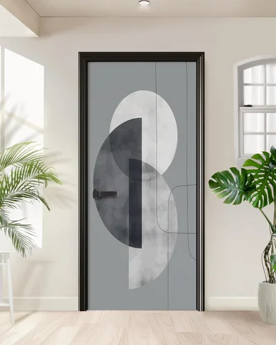 Vista 21 de FLFK Adhesivo para puerta – Puerta vintage beige, mural para despegar y pegar, tamaño combinado 30 x 80 pulgadas, dividido en 2 piezas Mt5423