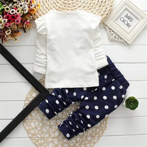 Vista 5 de Avidqueen Cute Toddler Baby Girls Clothes Set Long Sleeve T-Shirt and Pants Kids 2pcs Outfits