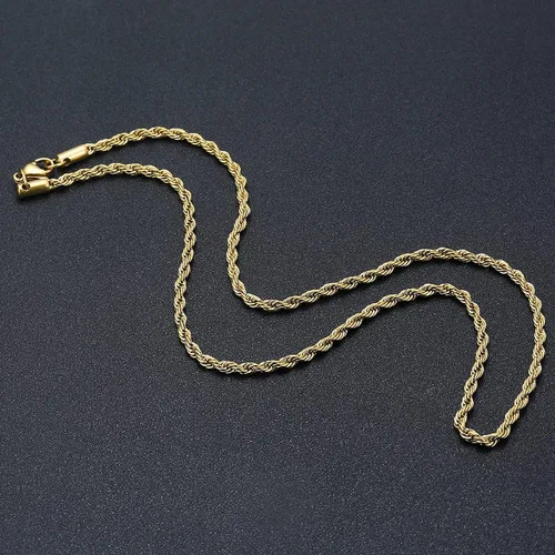 Vista 5 de Collar de espiga para mujer, collar de cadena plana de serpiente con relleno de oro de 14 quilates, collar de cadena de hueso de serpiente de 1.6