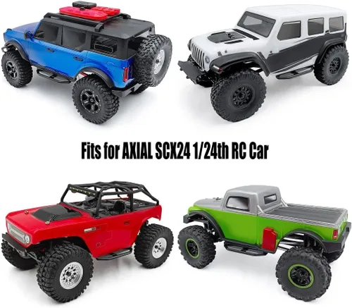 Vista 2 de RCLIONS Metal Pedal Junta lateral Rock Sliders para Axial SCX24 Deadbolt JLU CRC Bronco Gladiator 1/24th RC Crawler Car