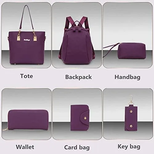 Vista 4 de Conjunto de 6 bolsas de hombro impermeables con asa superior para mujer