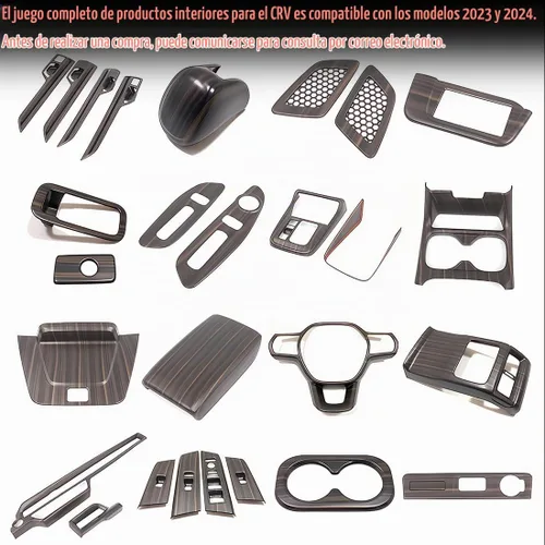 Vista 7 de MUXEE para Honda CRV CR-V 2023 2024 2025 2026 - Cubierta de panel para portavasos de consola central de madera con veta de ABS - Accesorios
