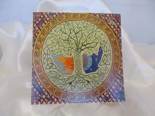 Vista 2 de Celtic Tree of Life Postcard- Original Art