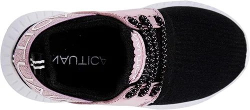 Vista 5 de Nautica - Tenis modernos y con detalles metálicos para niñas zapato deportivo para correr con cordones I kappil I niña grande niña pequeña niña