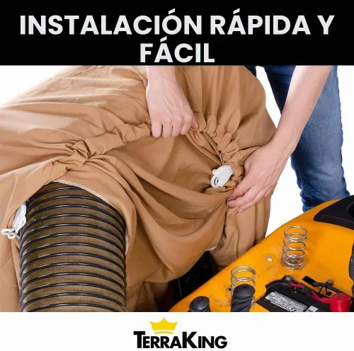 Vista 4 de TerraKing Leaf XL - Bolsa para recolección de hojas rápido y fácil, sistemas de recogida de materiales para cortacésped de montar