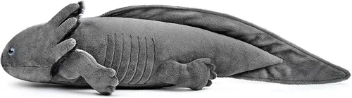 Vista 5 de Axolotl - Juguete de peluche de simulación de ajolote azul de 20 pulgadas, lagarto espeluznante lindo juguete de peluche real, colección de regalo