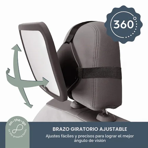Vista 3 de Dreambaby Espejo de coche para bebé, espejo retrovisor, ajustable en 360°