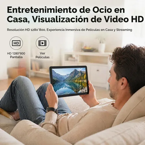 Vista 7 de DigiLand Tablet de 10.1 pulgadas, tableta Android 14 con 10 GB de RAM 64 GB ROM, 256 GB expandible, procesador Octa-Core, pantalla táctil IPS