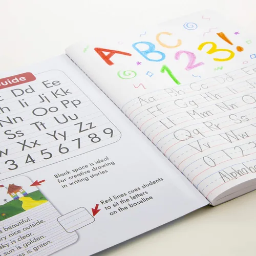 Vista 5 de BAZIC - Diario primario de 100 hojas de composición de mármol, libro de composición de mármol para preescolar, 1 grado 2, cuaderno de compilación