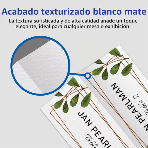 Vista 4 de Avery – Tarjetas de lugar con relieve, color blanco. 1.43 x 3.75 pulgadas., Blanco