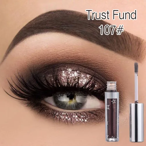 Vista 2 de Shining Shimmer - Sombra de ojos líquida con purpurina metálica, pigmentos metálicos de maquillaje para ojos, delineadores de ojos, set de sombra