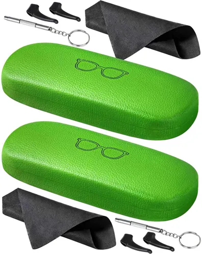 Vista 13 de RayLove Fundas rígidas unisex para gafas, estuche protector para gafas