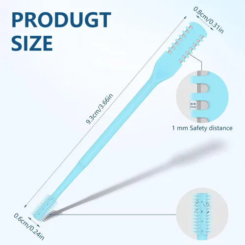 Vista 2 de FXOICMI Cortador de pelo nasal 2 en 1, recortador manual de vello de nariz para hombres y mujeres, removedor de vello nasal de doble cara giratorio