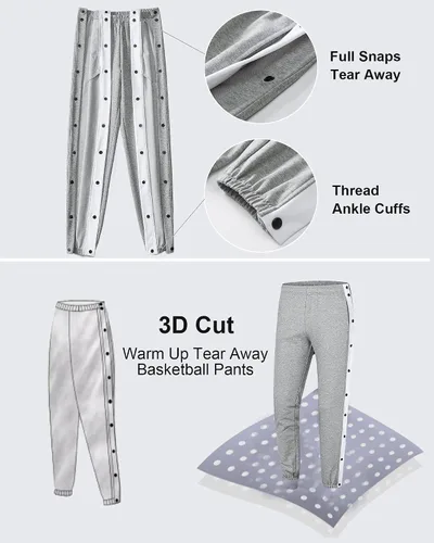Vista 5 de Chrisuno Pantalones deportivos de baloncesto para hombre