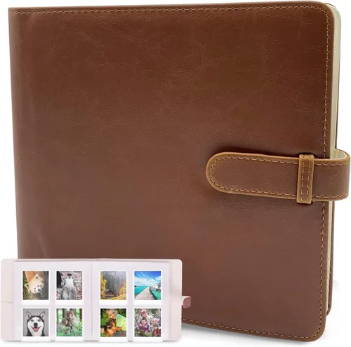 Vista 6 de Phetium Funda protectora compatible con Fujifilm Instax Mini EVO Hybrid Instant Camera-Bolsa de piel sintética con correa ajustable para el hombro