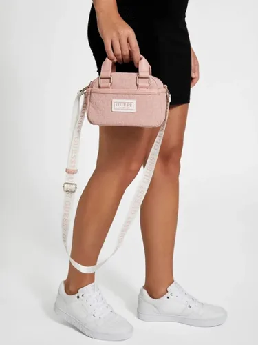 Vista 2 de GUESS Bolso bandolera de cuero sintético para mujer de fábrica Blush