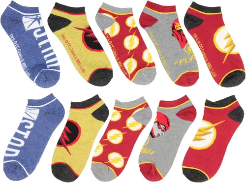 Vista 2 de DC Comics The Flash Socks - Calcetines para adultos con temática de superhéroe, 5