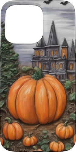 Vista 28 de iPhone 16 Vintage Floral Aesthetic Halloween Pumpkin Fall Autumn Case